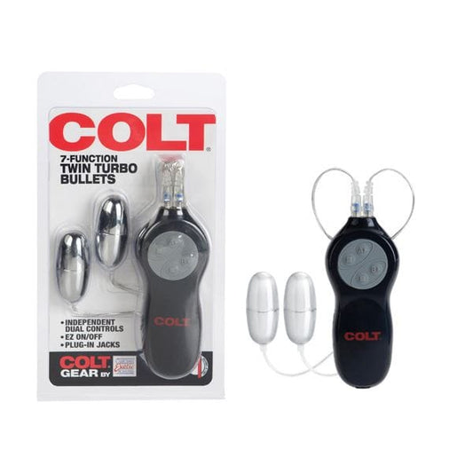 COLT Bullets COLT 7 Function Twin Turbo Bullets: Dual Vibrating Couples Stimulator