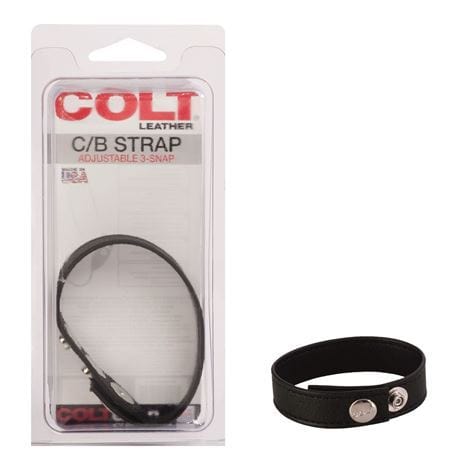 COLT Cock Rings COLT Adjustable 3 Snap Leather Strap: Classic Leather Cock Ring for Enhanced Erection Support