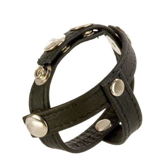 COLT Cock Rings COLT Leather H Piece Divider Strap - Premium Adjustable Cock & Ball Strap for Ultimate Comfort