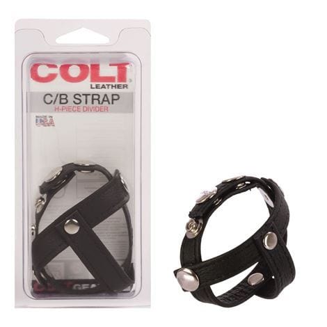 COLT Cock Rings COLT Leather H Piece Divider Strap - Premium Adjustable Cock & Ball Strap for Ultimate Comfort