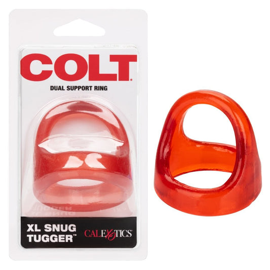 COLT Cock Rings COLT XL Snug Tugger - Extra Large Dual Support Ring (Red) Waterproof