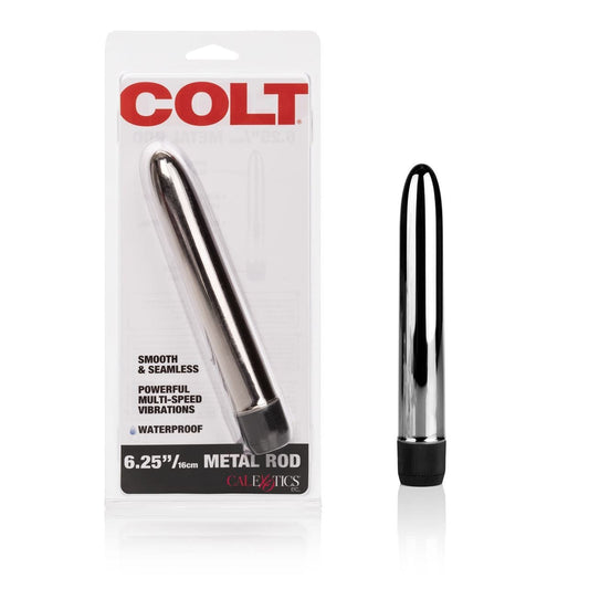 COLT Realistic Vibrators COLT 6.25" Metal Rod: Sleek Multi-Speed Metallic Vibrator for Ultimate Pleasure