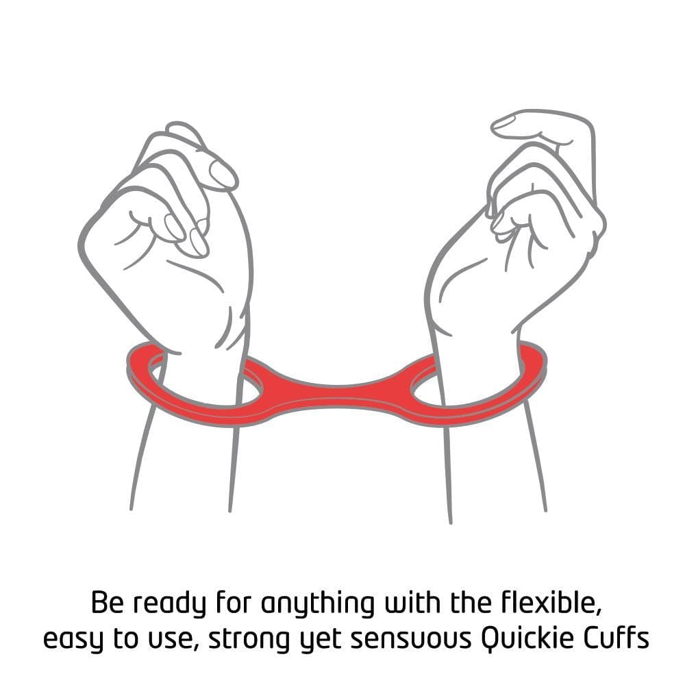 Creative Conceptions LTD Restraints Quickie Cuffs Medium - Red Silicone