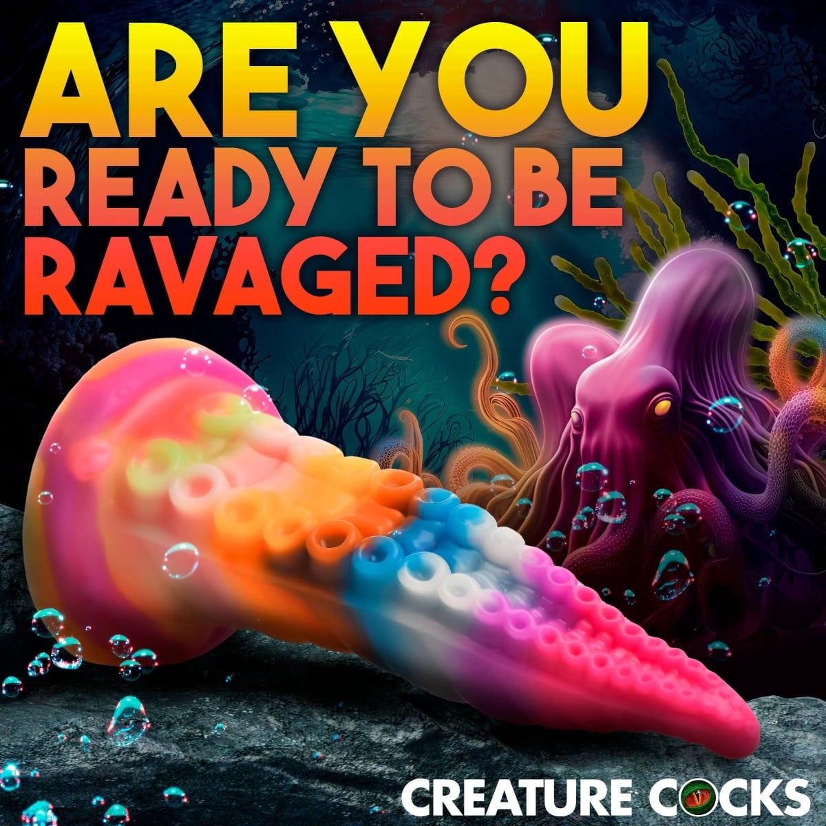 Creature Cocks Fantasy Dildos Creature Cocks Luminoctopus Glow-in-the-Dark Tentacle Dildo - Dildo Adult Toy
