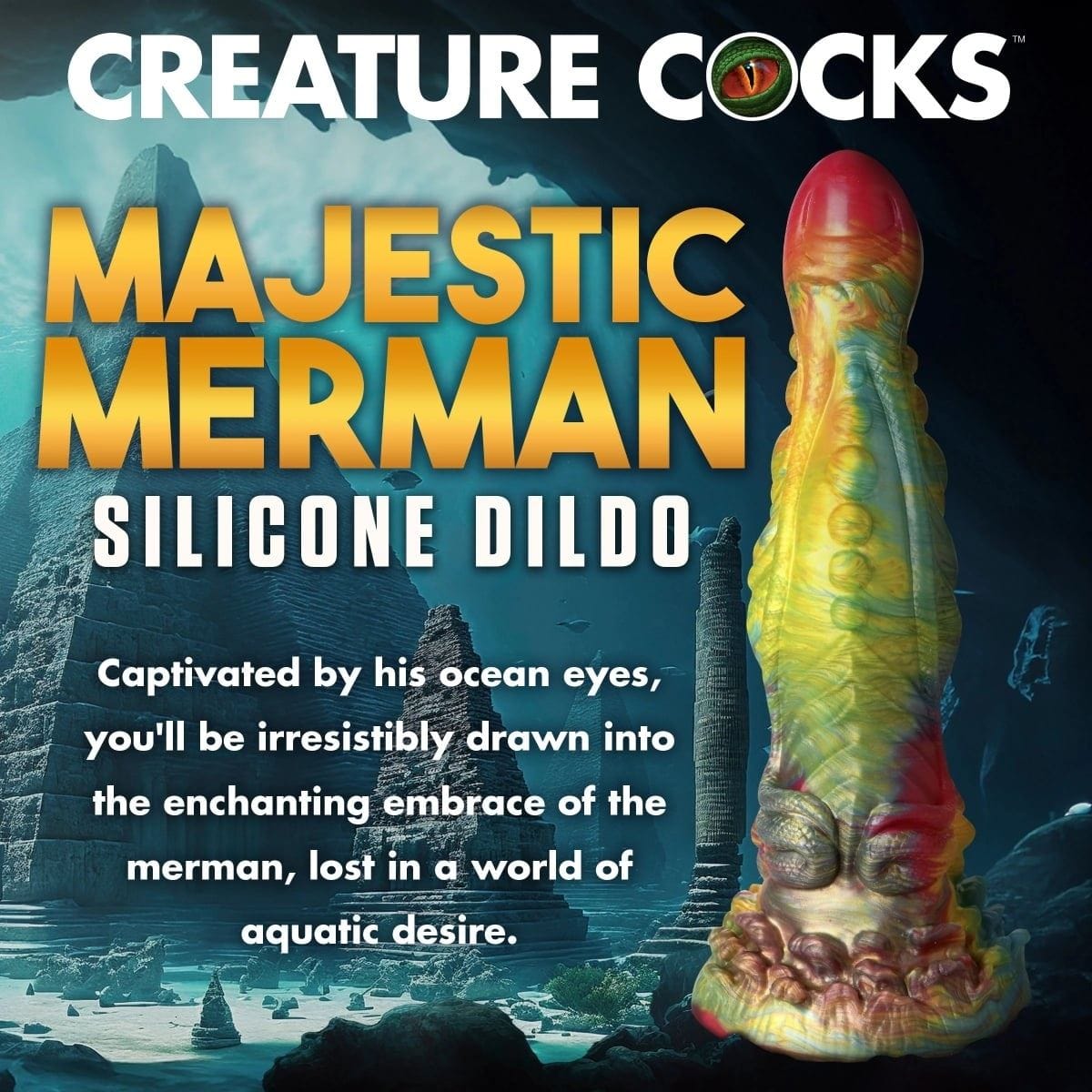 Creature Cocks Fantasy Dildos Creature Cocks Majestic Merman Silicone Dildo - Fantasy Dildo, Silicone