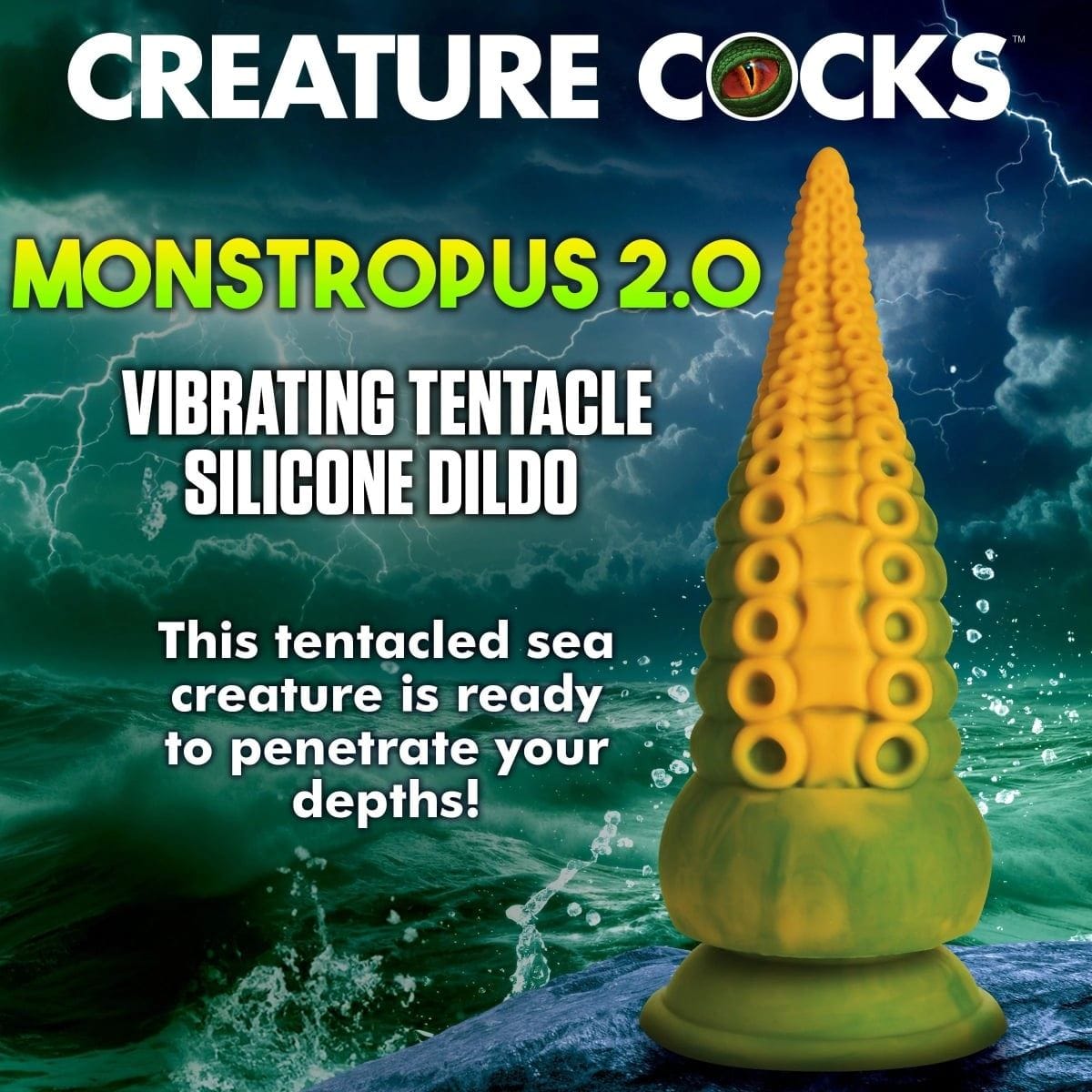 Creature Cocks Fantasy Dildos Creature Cocks Monstropus 2.0 Vibrating Tentacle Silicone Dildo - Fantasy Dildo