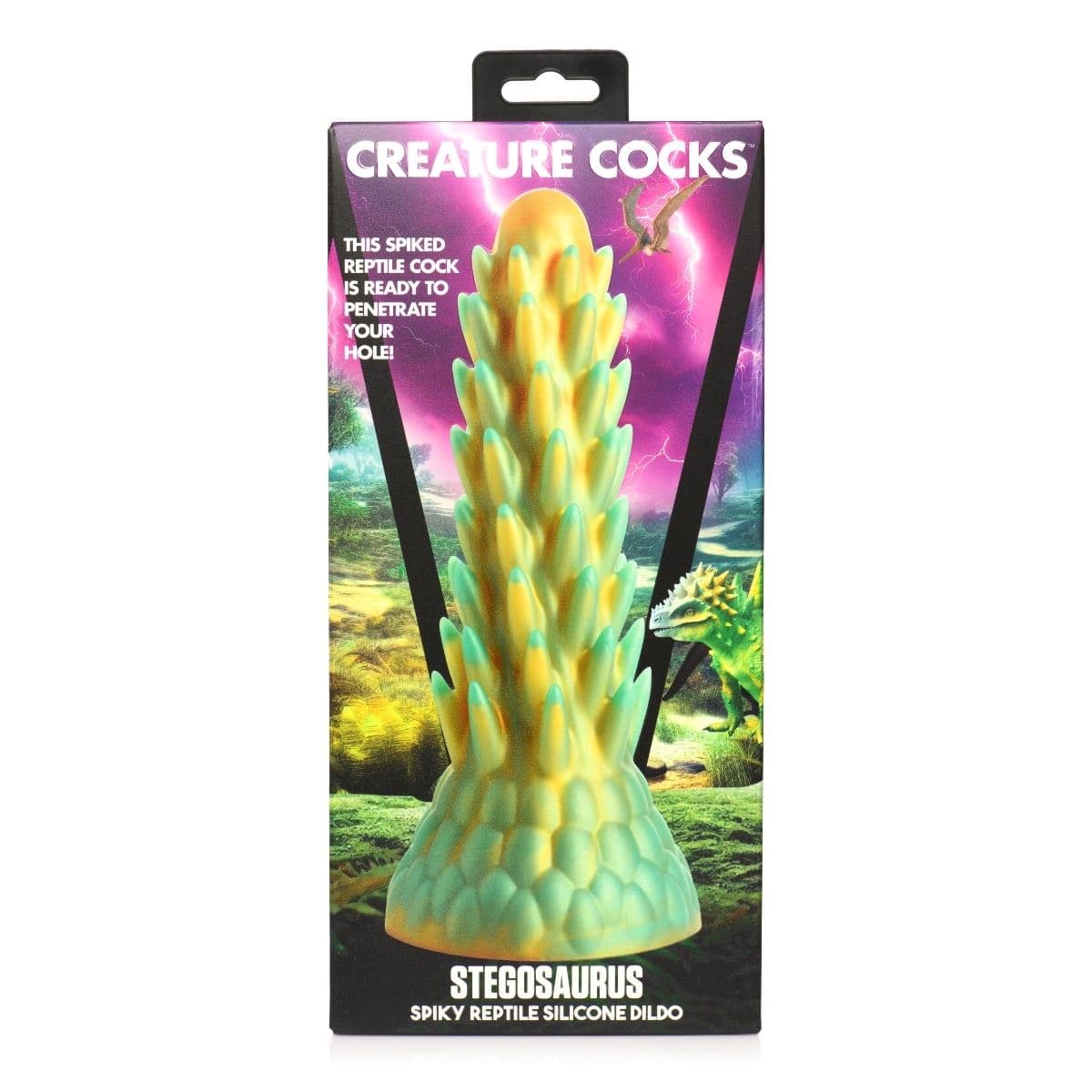Creature Cocks Fantasy Dildos Creature Cocks Stegosaurus Spiky Reptile Silicone Dildo - Fantasy Dildo