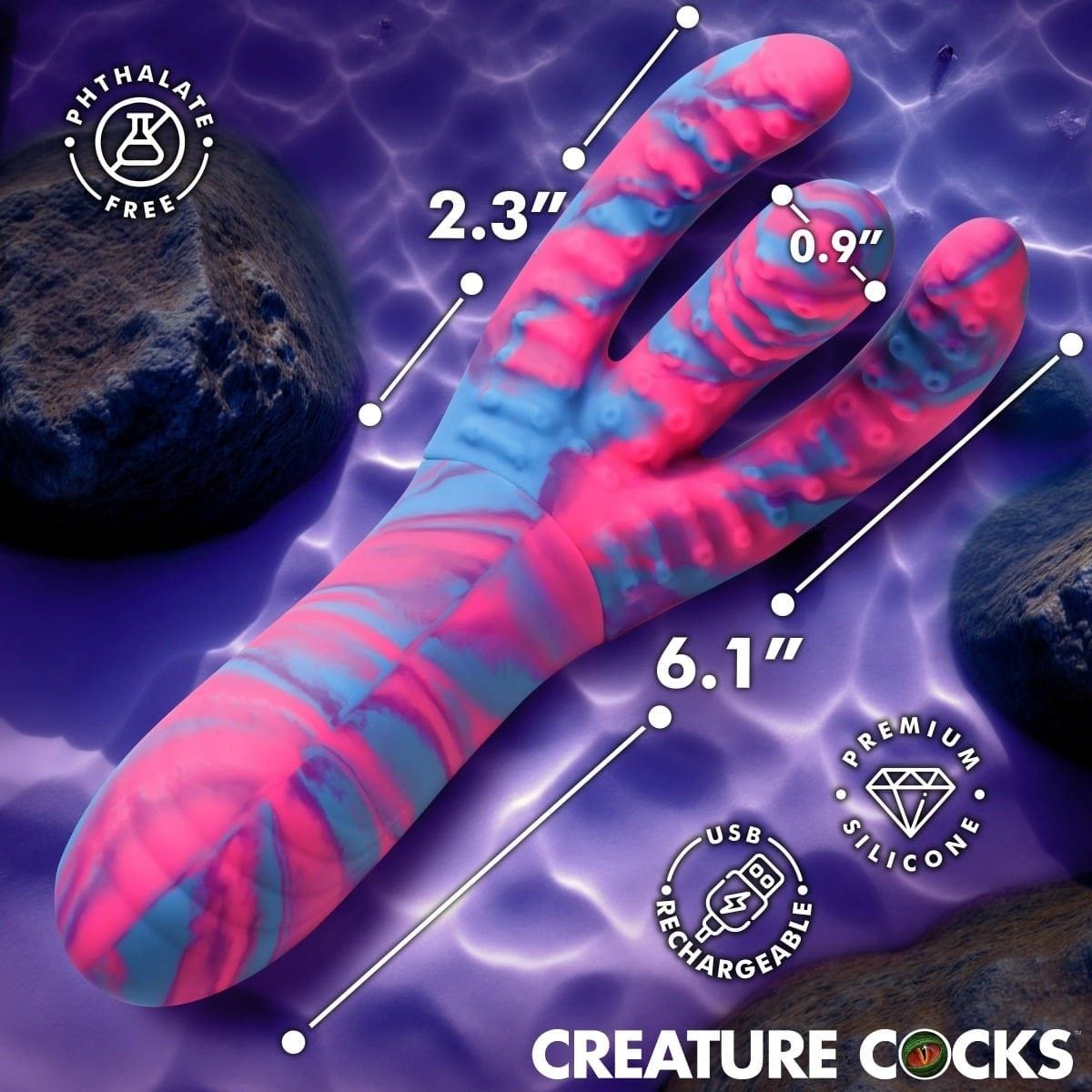 Creature Cocks Fantasy Dildos Creature Cocks Tenta Come Hither Silicone Vibrator - Fantasy Dildo, Silicone