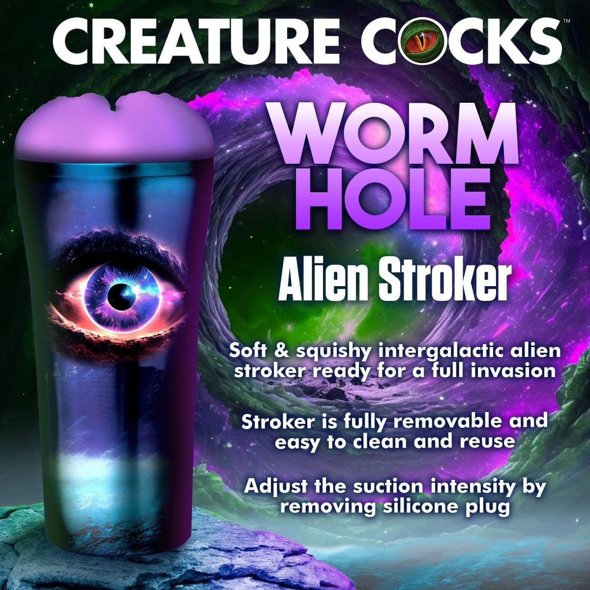 Creature Cocks Male Masturbators Creature Cocks Wormhole Alien Stroker - Masturbator, Realistic Feel Adult Toy
