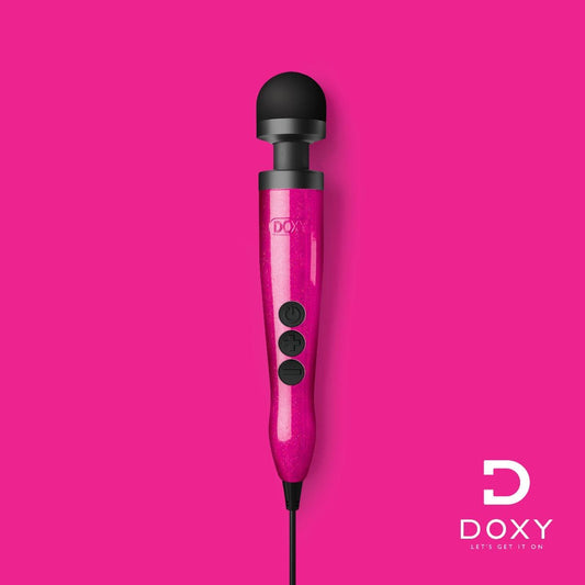 DOXY Wand Vibrators Doxy Die Cast 3 - Hot Pink  | Compact Metal Wand Vibrator Silicone Vibrating