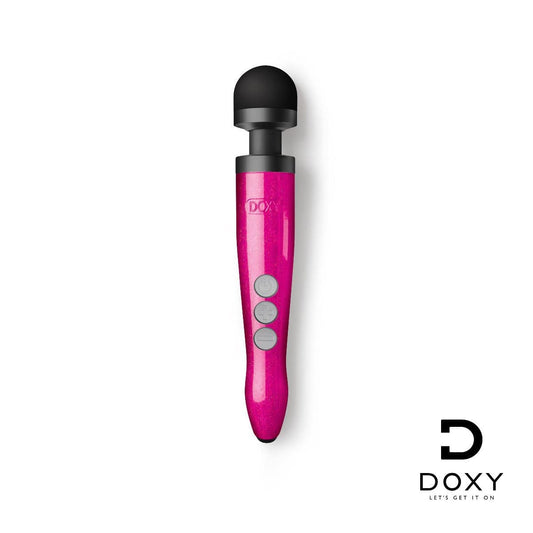 DOXY Wand Vibrators Doxy Die Cast 3 Rechargeable - Hot Pink  | Compact Rechargeable Wand Vibrator