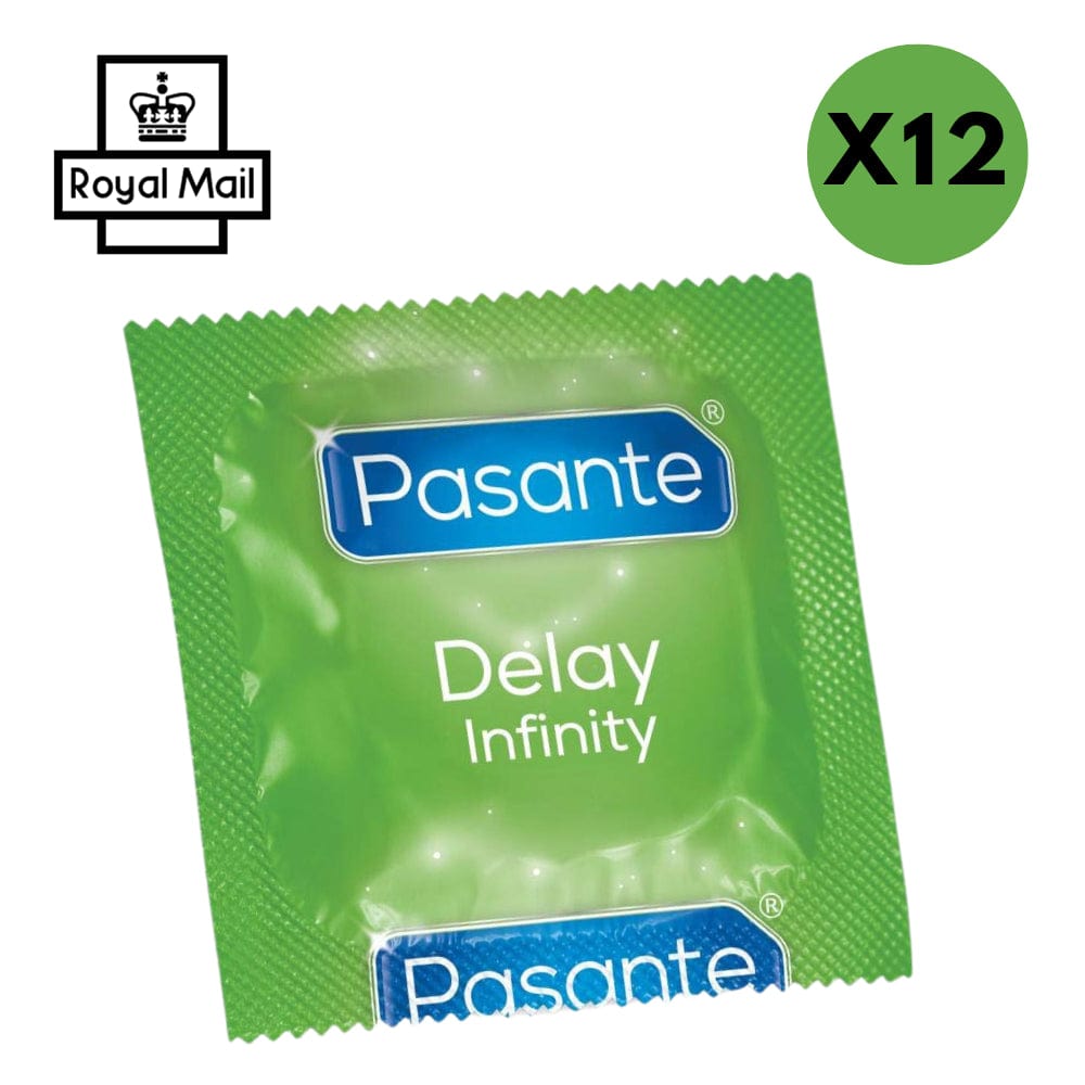 EXS Condoms 12 Pack Pasante Condoms Infinity Delay Last Longer Climax CE Mark Vegan Friendly