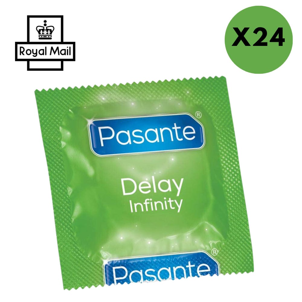 EXS Condoms 24 Pack Pasante Condoms Infinity Delay Last Longer Climax CE Mark Vegan Friendly