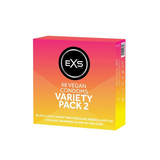 EXS Condoms 48 EXS Variety Pack 2 Condoms - Lubricated, Latex, Protection Adult