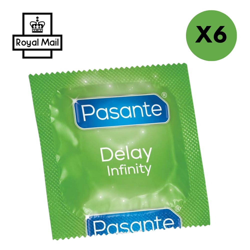 EXS Condoms 6 Pack Pasante Condoms Infinity Delay Last Longer Climax CE Mark Vegan Friendly