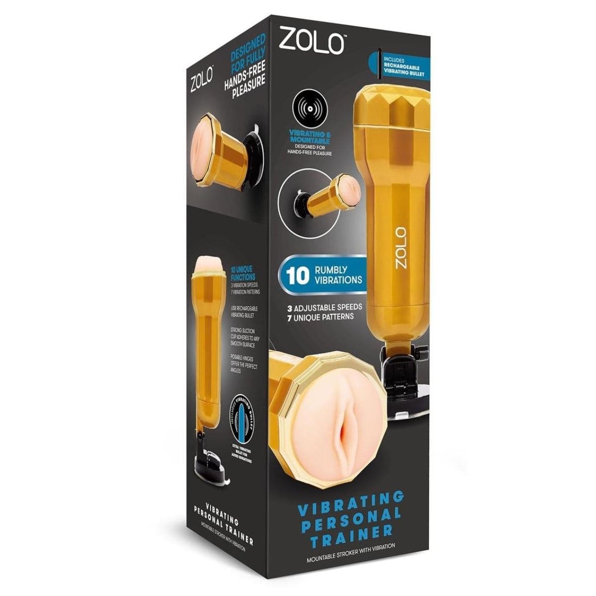 Zolo Vibrating Mountable Stroker - The Personal Trainer - Masturbator Adult Toy