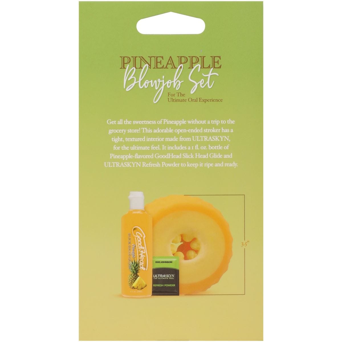 GoodHead Pineapple Blowjob Set - Male Masturbator, Remote Controlled, Realistic