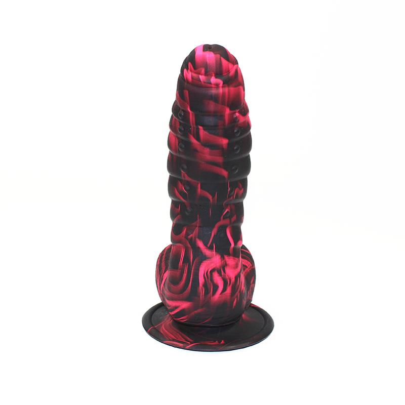 Strap On Dildo Silicone Dildo Red & Black - Spanksy