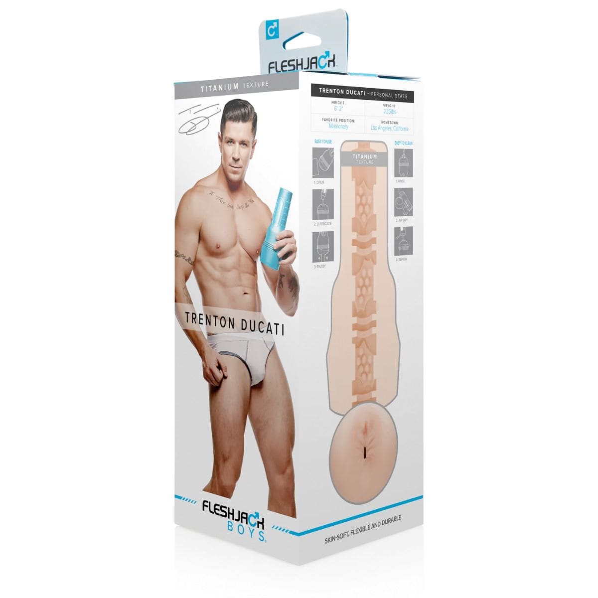 Fleshlight Male Masturbators Fleshjack Boys Trenton Ducati Titanium Masturbator Sleeve Discreet Adjustable