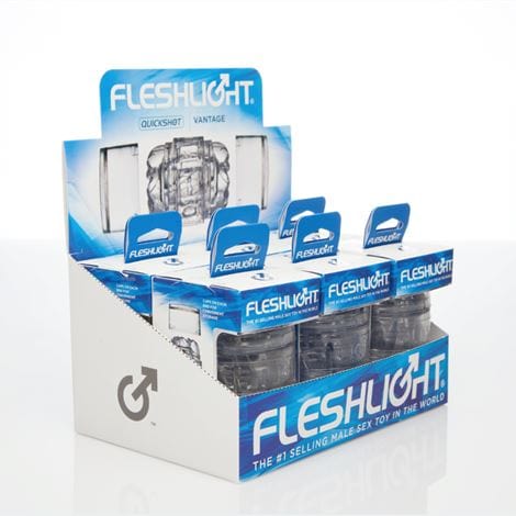 Fleshlight Male Masturbators Fleshlight Quickshot Vantage Transparent Compact Stroker for Couples