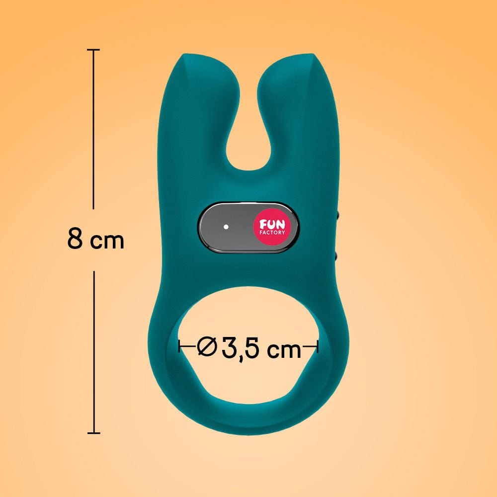 Fun Factory Cock Rings Fun Factory NOS Vibrating Cock Ring - Deep Sea Blue Vibrating Couples Adjustable