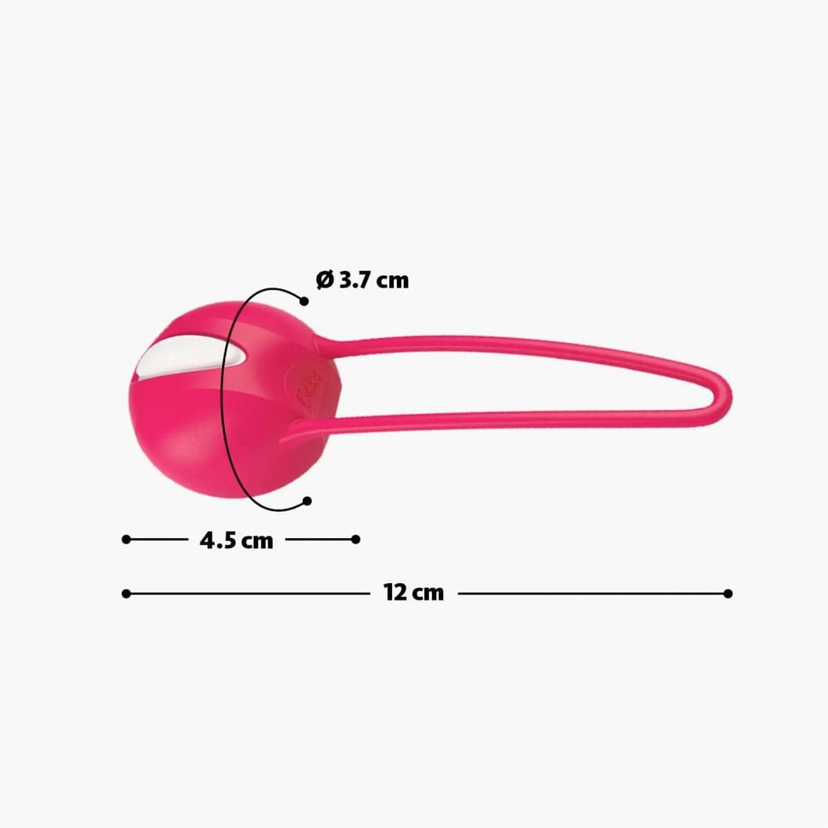 Fun Factory Kegel Balls Fun Factory Smartball Uno Kegel Ball - White/India Red Silicone
