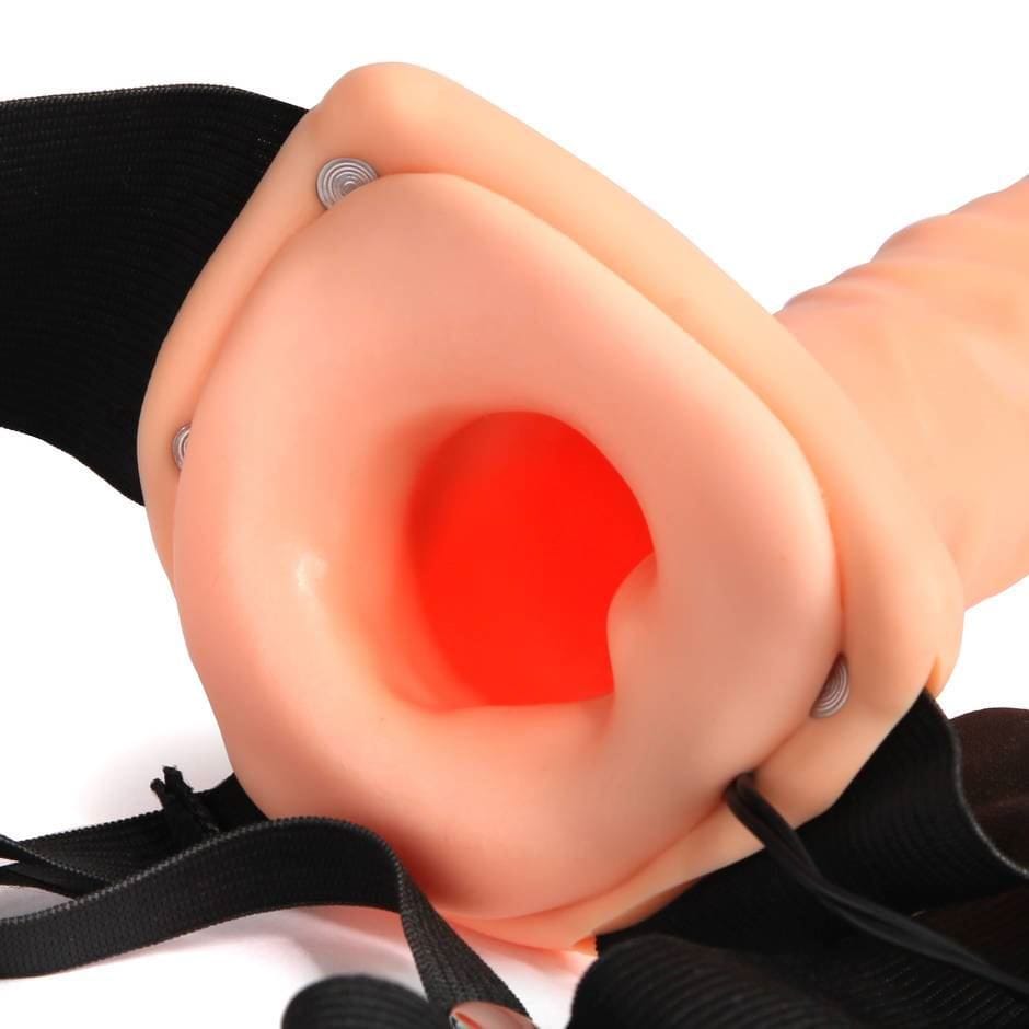 Kinx Strap On Dildo & Harness Vibrating Dildo Strap On Sex Toy Hollow 6.5" Pegging Discreet Delivery