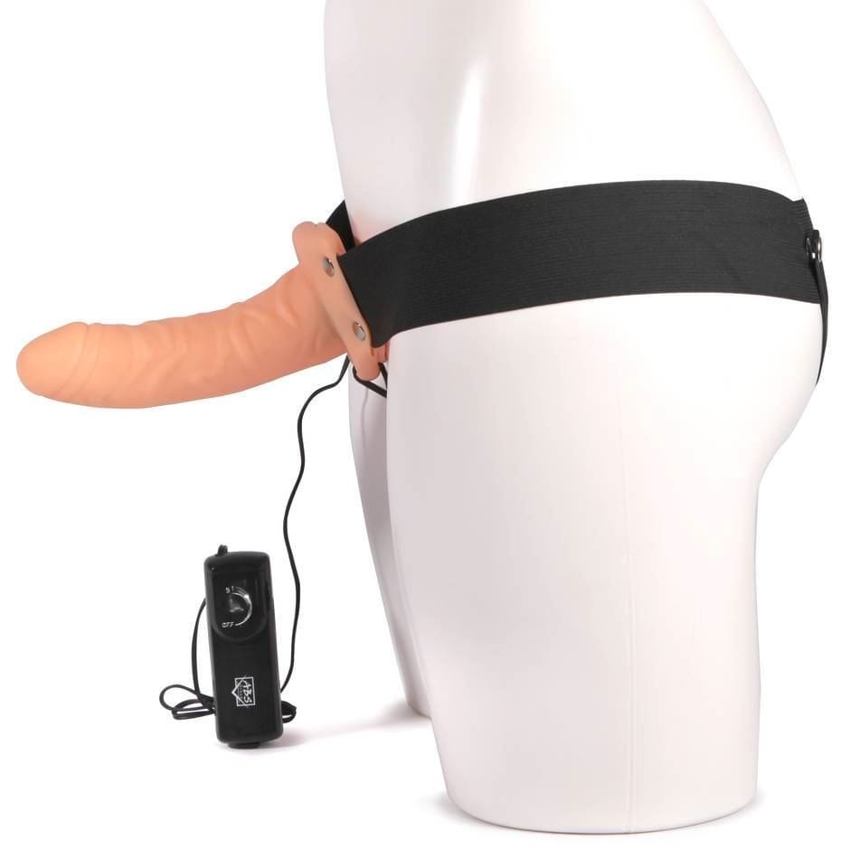 Kinx Strap On Dildo & Harness Vibrating Dildo Strap On Sex Toy Hollow 6.5" Pegging Discreet Delivery