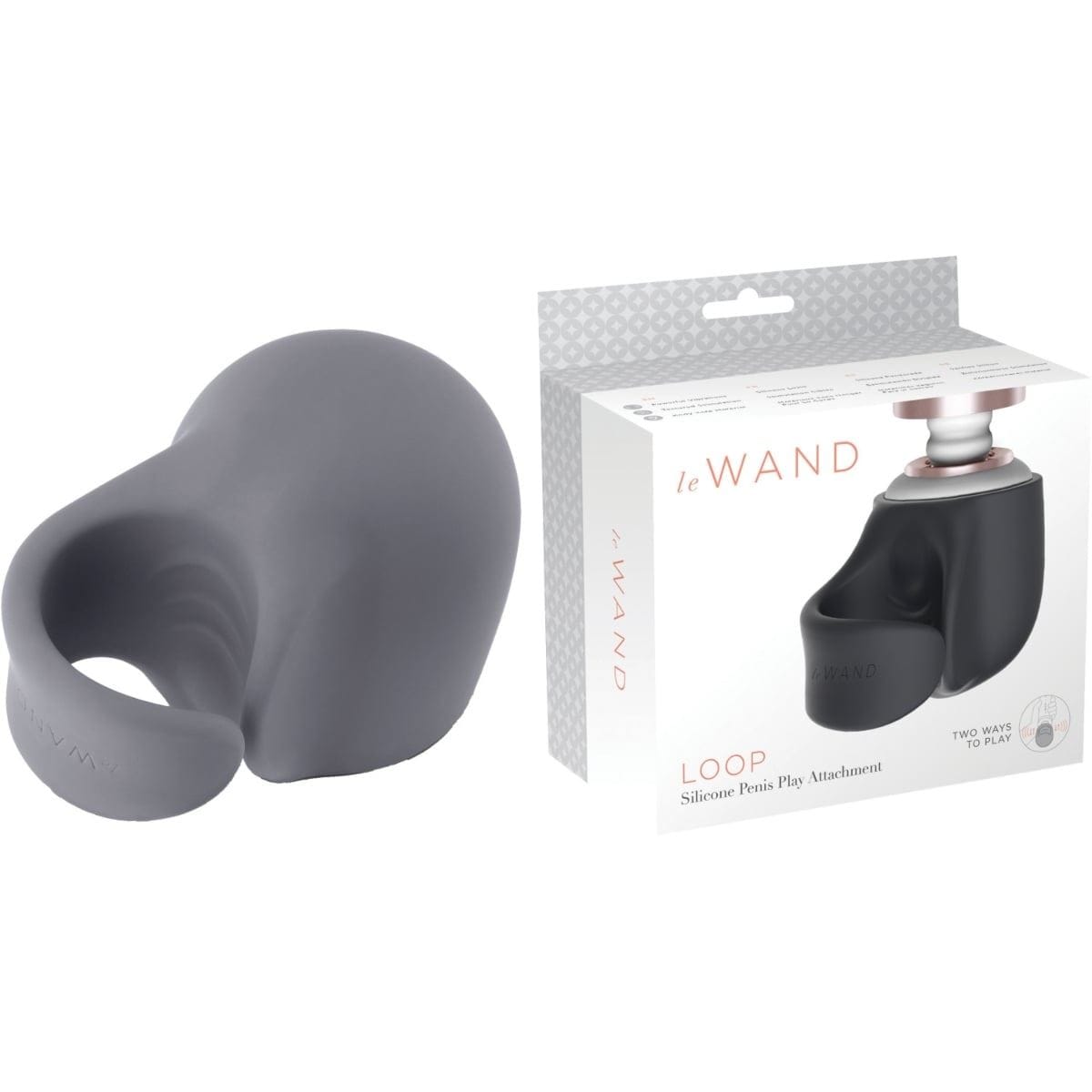 Le Wand Clitoral Vibrators Le Wand Loop Penis Play Attachment Grey - Multiple Vibration Modes, Body-Safe