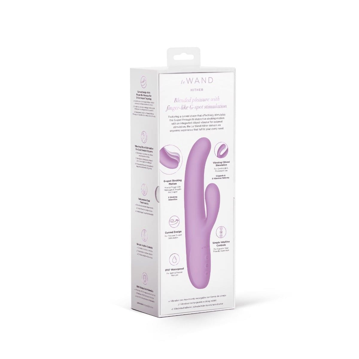 Le Wand G Spot Vibrator Le Wand Hither Rechargeable Rocking Rabbit Vibrator Lilac - USB Rechargeable