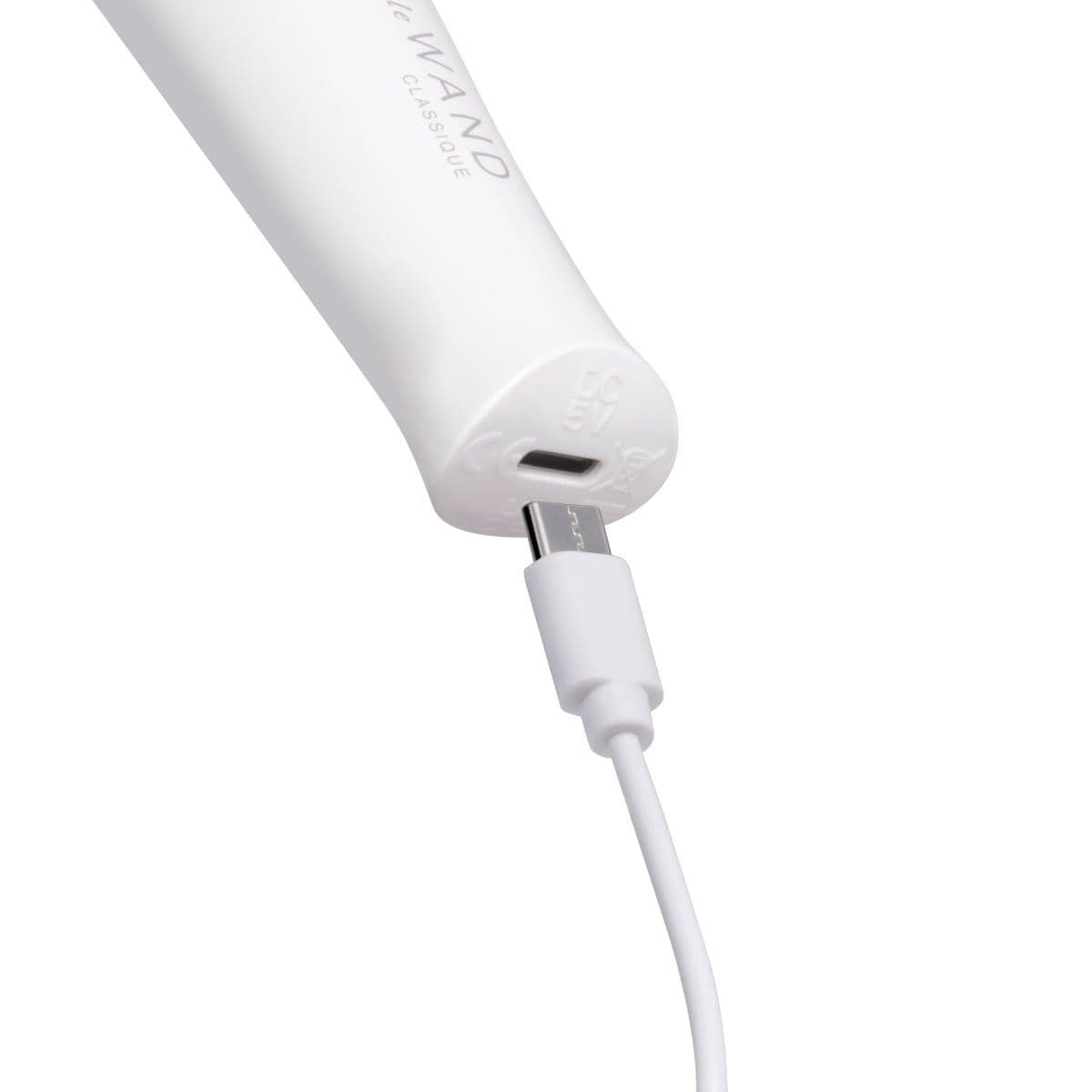 Le Wand Wand Vibrators Le Wand Classique Mini Vibrating Wand Massager White - Multiple Vibration