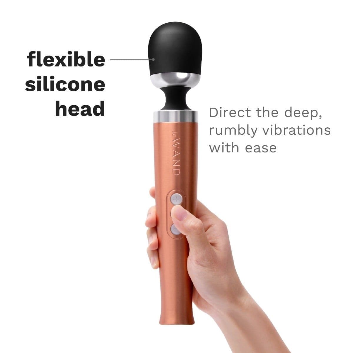 Le Wand Wand Vibrators Le Wand Diecast Rechargeable Massager Rose Gold - Multiple Vibration Modes, USB