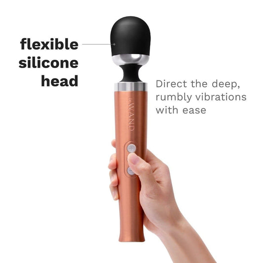 Le Wand Wand Vibrators Le Wand Diecast Rechargeable Massager Rose Gold - Multiple Vibration Modes, USB