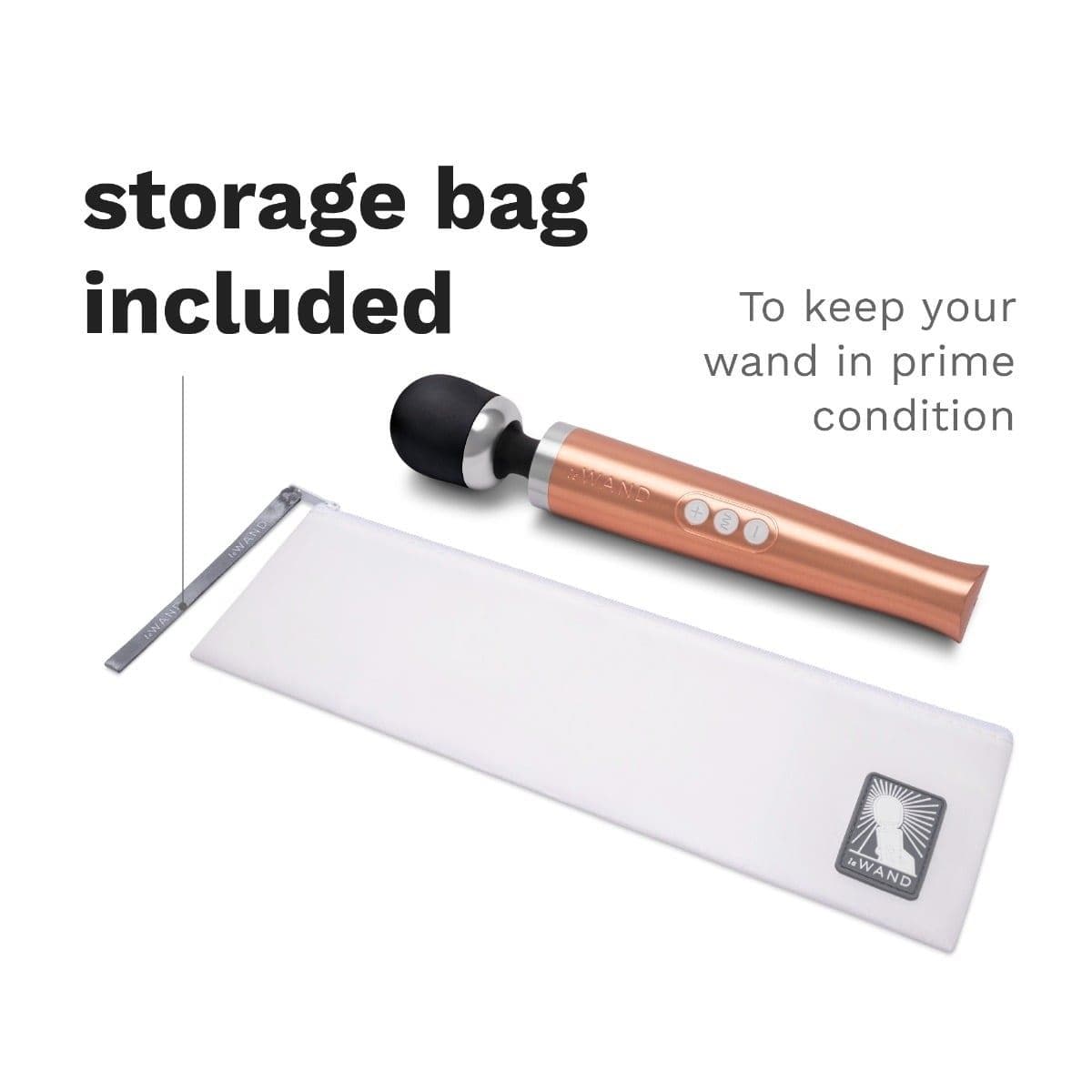 Le Wand Wand Vibrators Le Wand Diecast Rechargeable Massager Rose Gold - Multiple Vibration Modes, USB