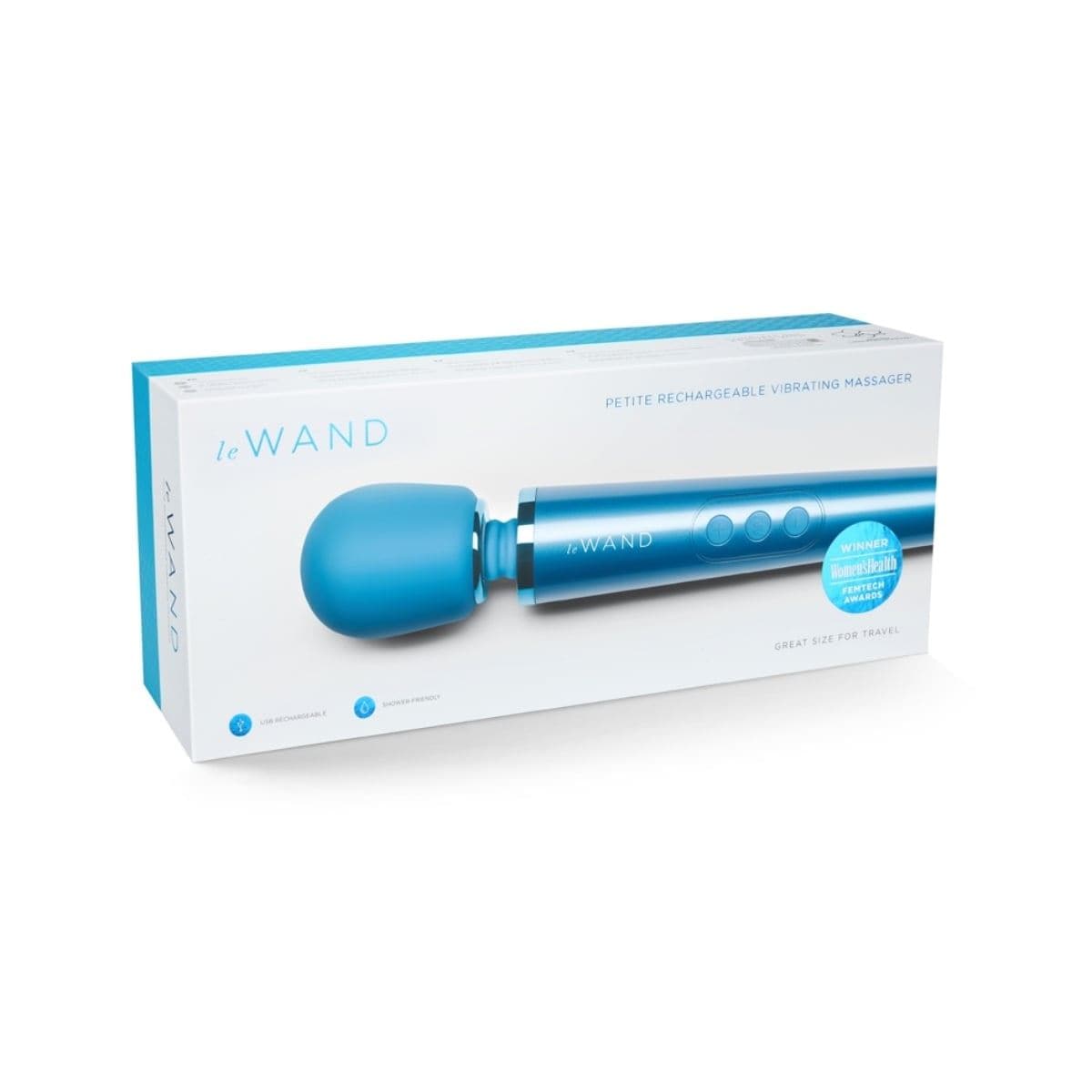 Le Wand Wand Vibrators Le Wand Le Wand Petite Rechargeable Massager Blue - Multiple Vibration Modes