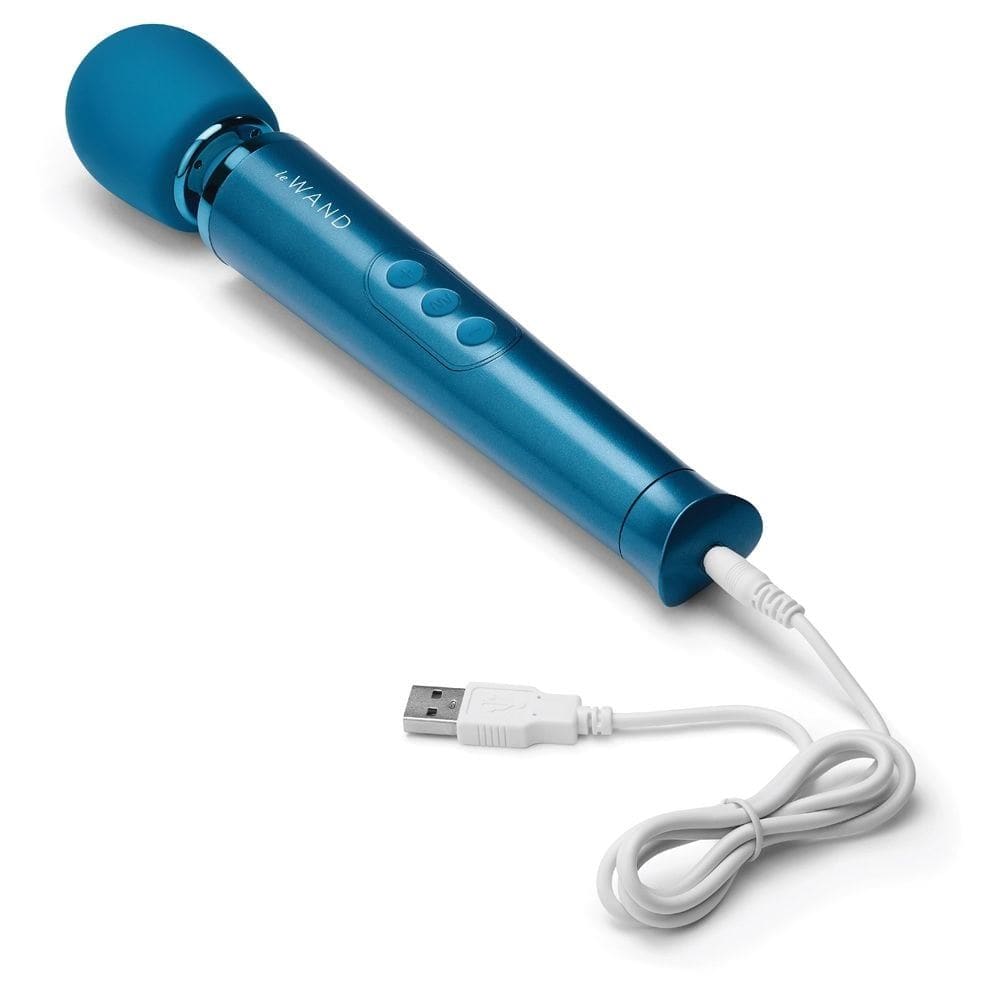 Le Wand Wand Vibrators Le Wand Le Wand Petite Rechargeable Massager Blue - Multiple Vibration Modes