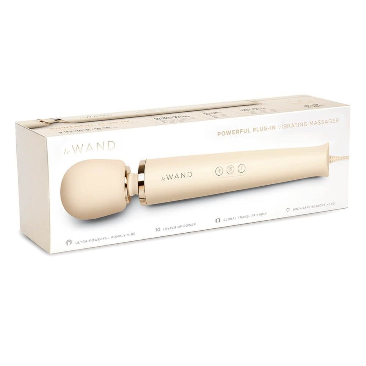 Le Wand Wand Vibrators Le Wand Powerful Plug In Vibrating Massager Cream