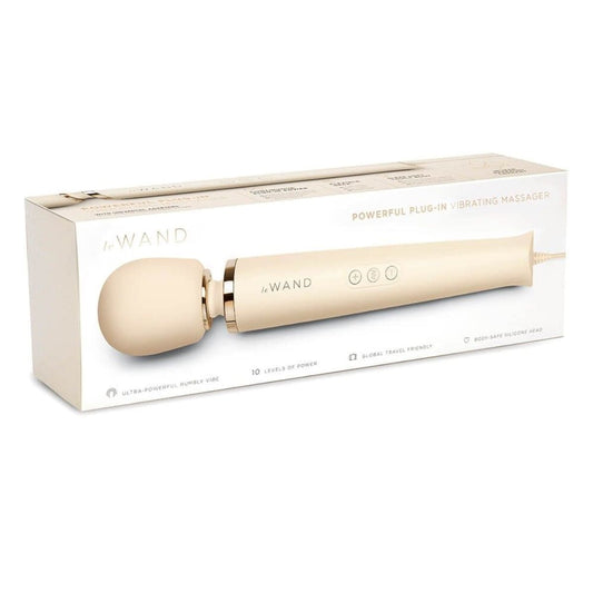 Le Wand Wand Vibrators Le Wand Powerful Plug In Vibrating Massager Cream