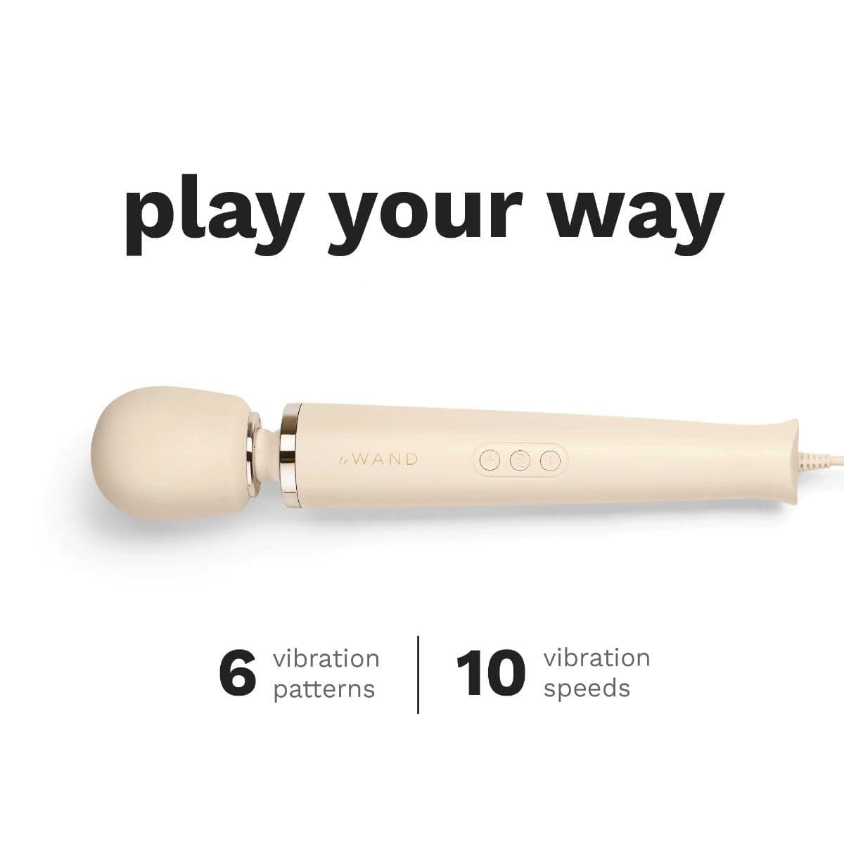Le Wand Wand Vibrators Le Wand Powerful Plug In Vibrating Massager Cream
