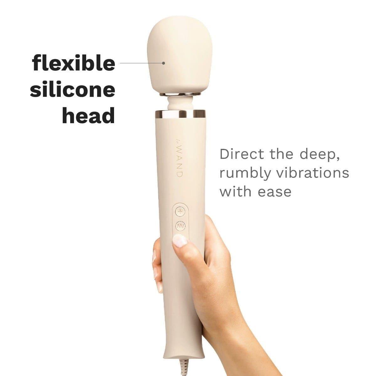 Le Wand Wand Vibrators Le Wand Powerful Plug In Vibrating Massager Cream