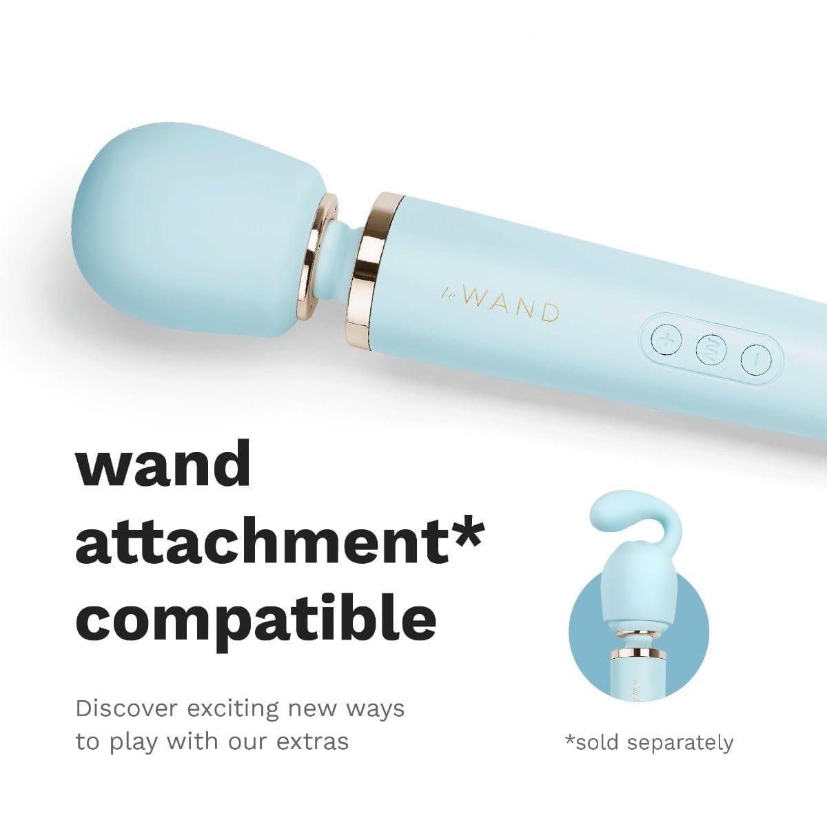 Le Wand Wand Vibrators Le Wand Powerful Plug In Vibrating Massager Light Blue