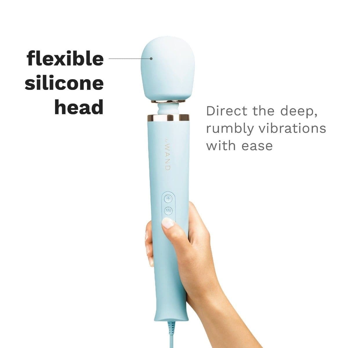 Le Wand Wand Vibrators Le Wand Powerful Plug In Vibrating Massager Light Blue