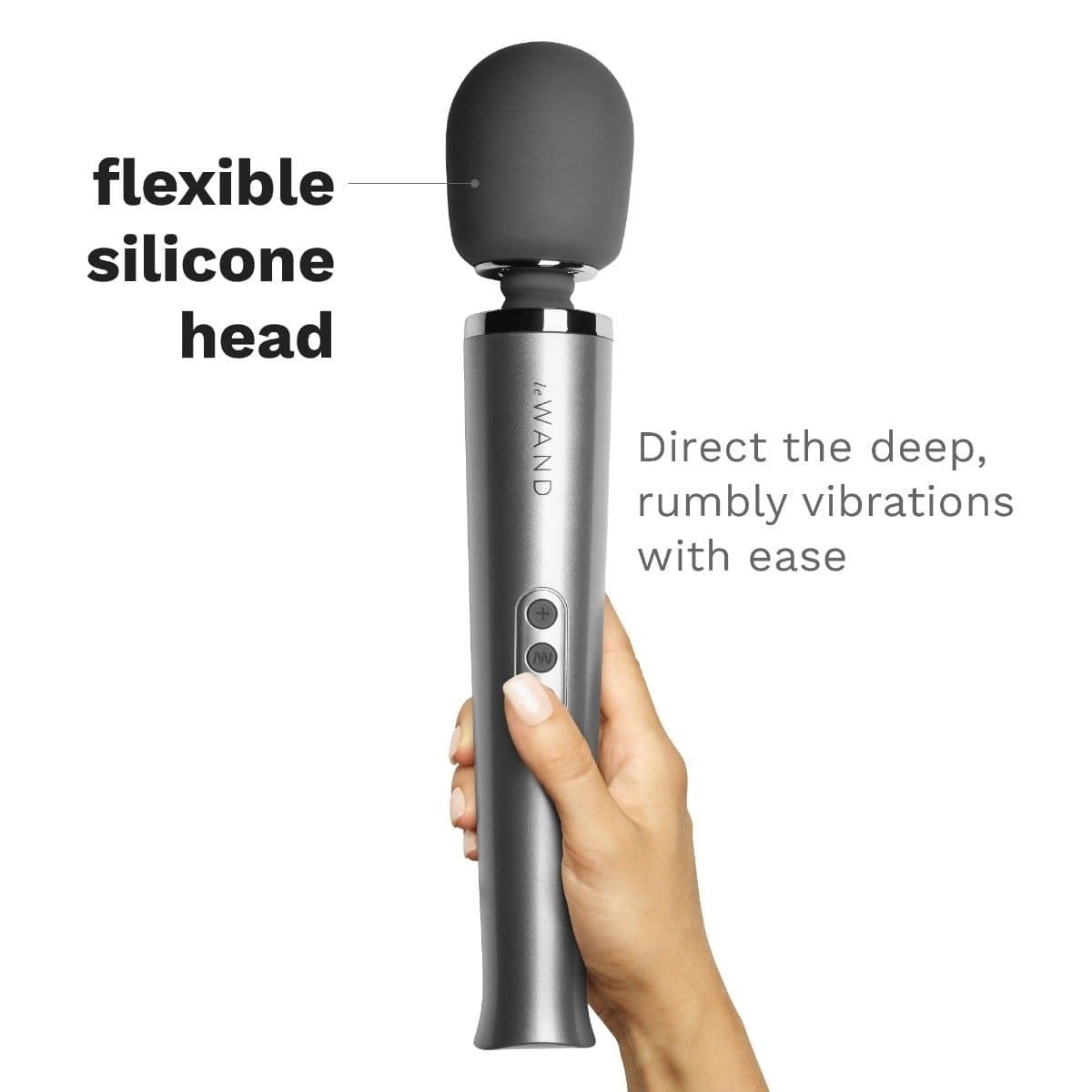 Le Wand Wand Vibrators Le Wand Rechargeable Massager Grey - Multiple Vibration Modes, USB Rechargeable