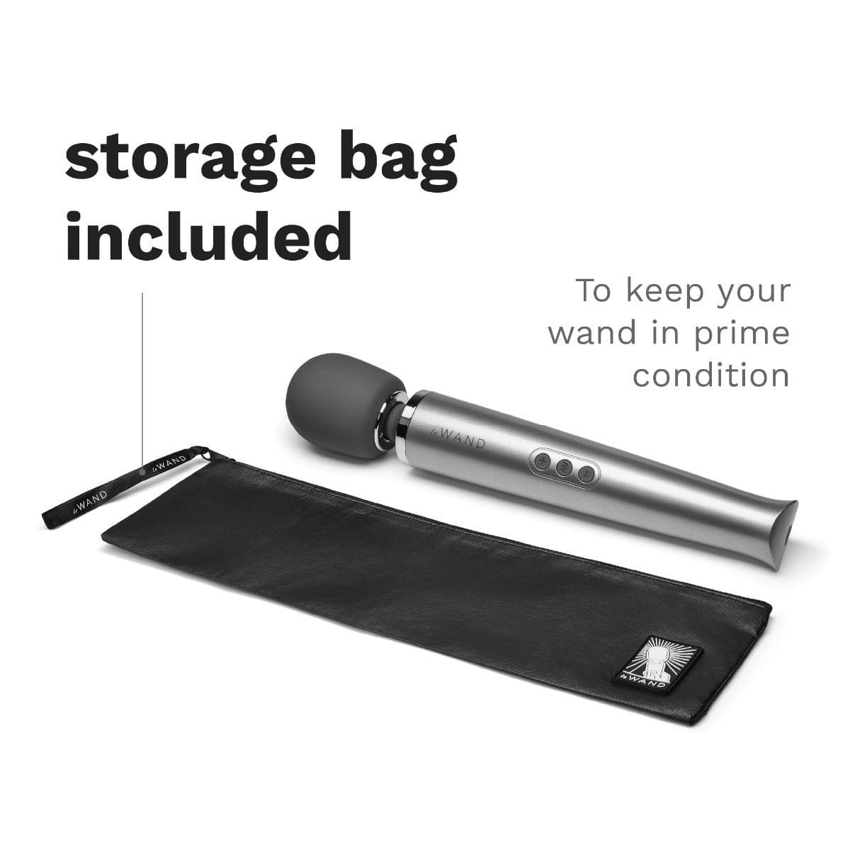 Le Wand Wand Vibrators Le Wand Rechargeable Massager Grey - Multiple Vibration Modes, USB Rechargeable