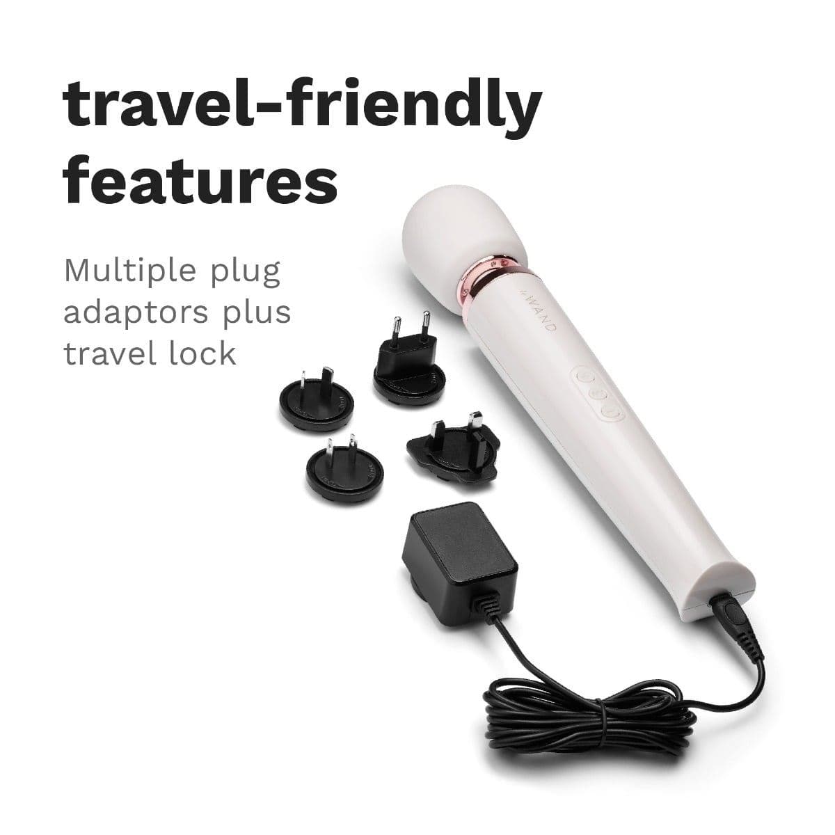 Le Wand Wand Vibrators Le Wand Rechargeable Massager White - Multiple Vibration Modes, USB Rechargeable