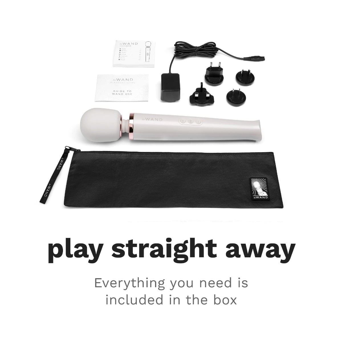Le Wand Wand Vibrators Le Wand Rechargeable Massager White - Multiple Vibration Modes, USB Rechargeable