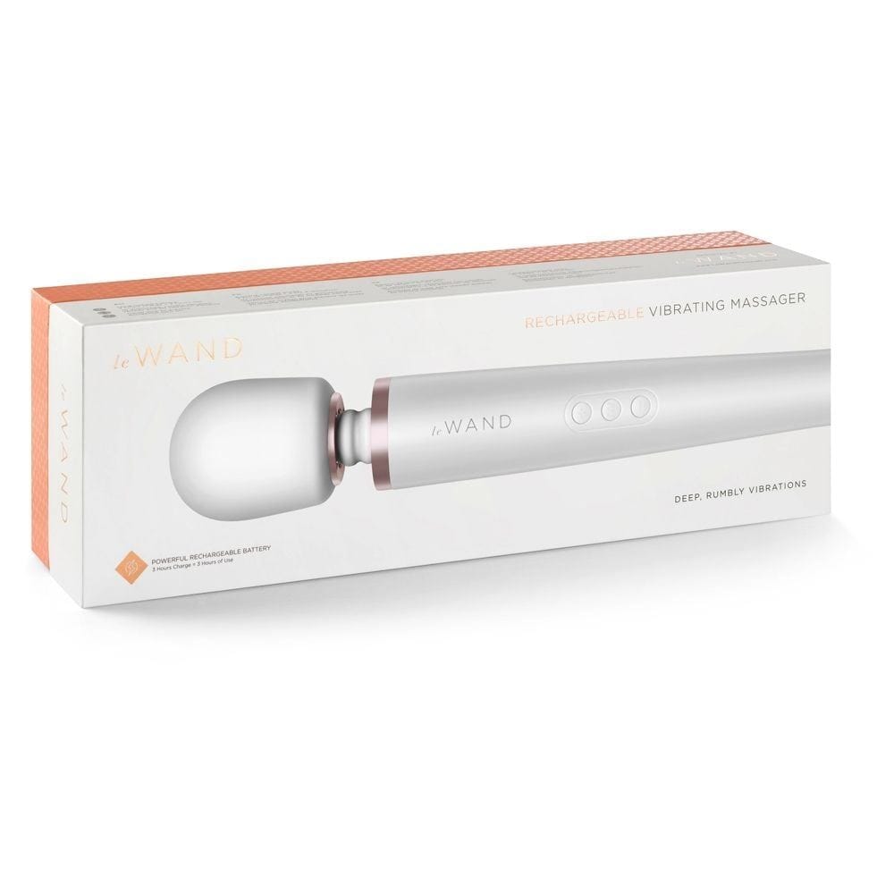 Le Wand Wand Vibrators Le Wand Rechargeable Massager White - Multiple Vibration Modes, USB Rechargeable