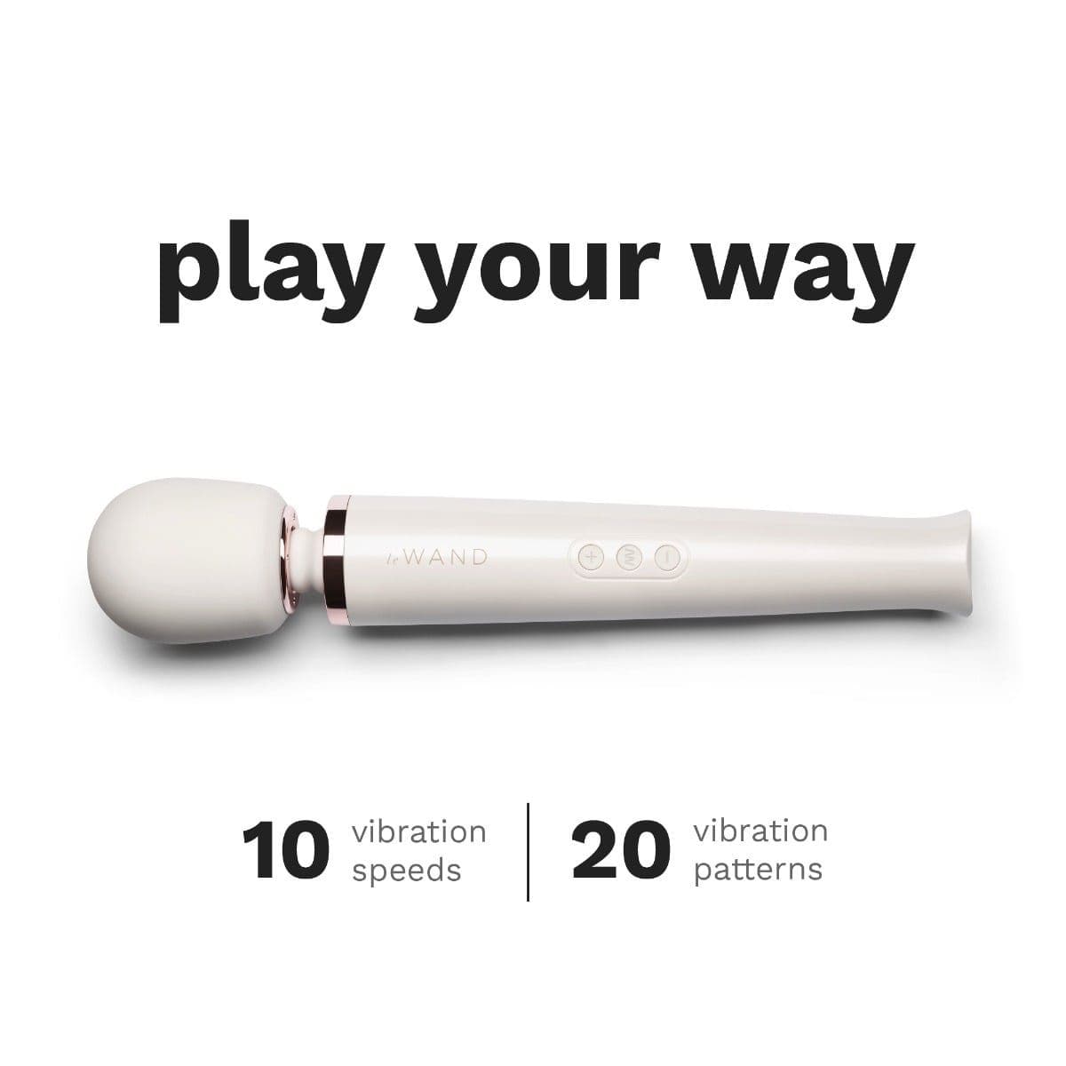 Le Wand Wand Vibrators Le Wand Rechargeable Massager White - Multiple Vibration Modes, USB Rechargeable