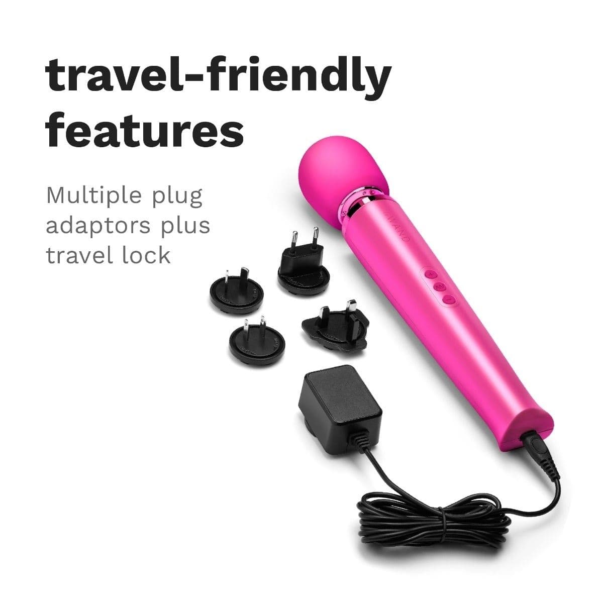Le Wand Wand Vibrators Le Wand Rechargeable Vibrating Massager Magenta - USB Rechargeable