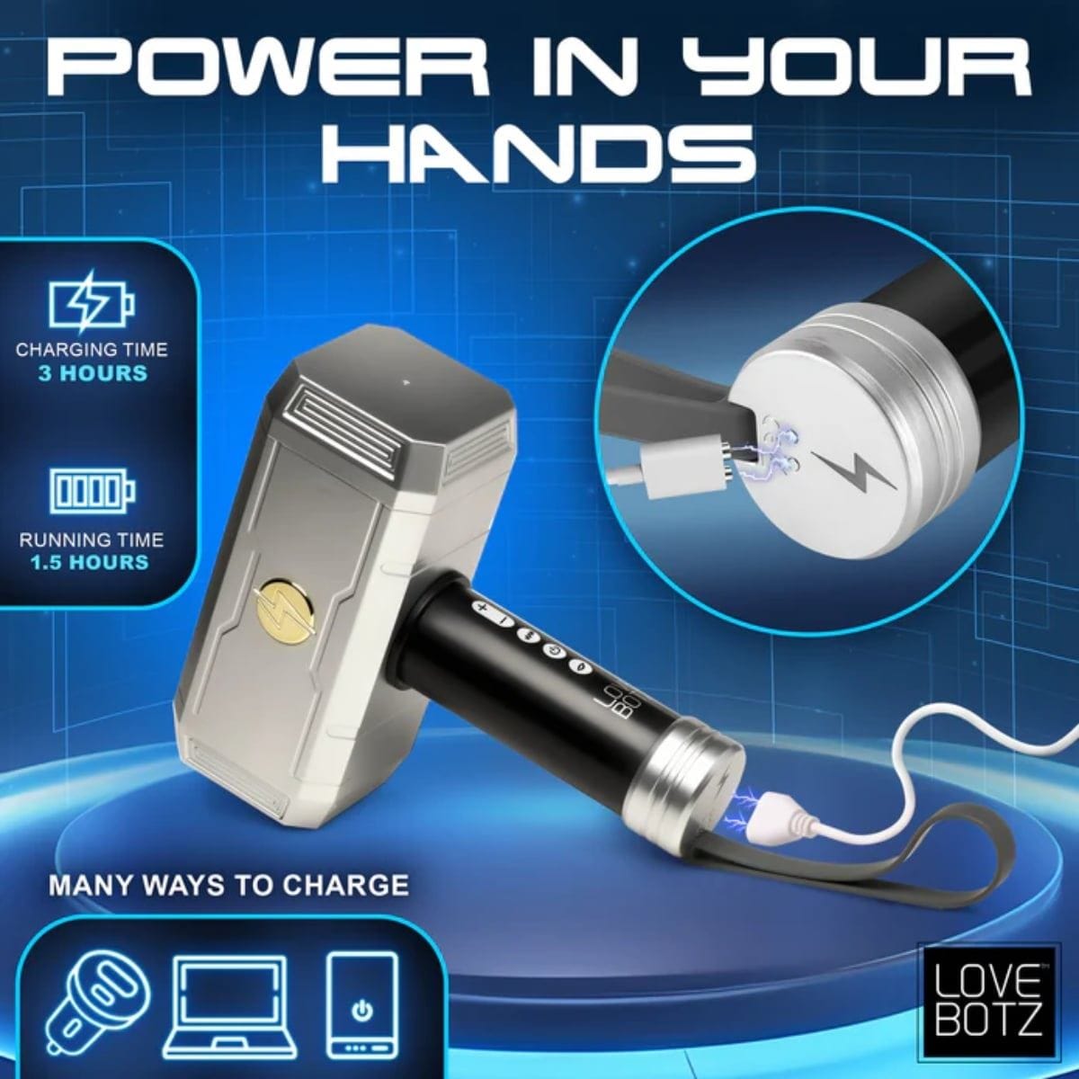 Lovebotz Male Masturbators Thunder Stroker Sucking Masturbator - Masturbator, Textured Sleeve Adult Toy